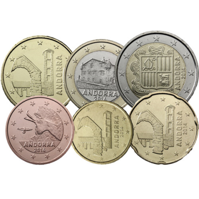 Andorra-5Cent-2Euro-2014-Kleinmünzensatz-RS