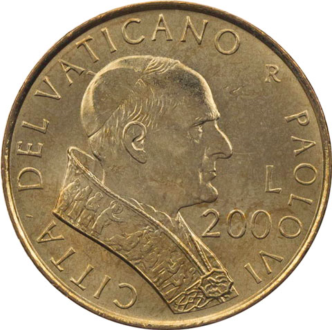 Vatikan-200-Lire-2001-Paul-VI.-VS