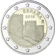 2 Euro Münze Spanien 2019 Altstadt Avila und Kirchen