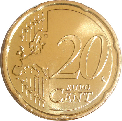 Slowakei 20 Cent 2009  bfr. Burg von Bratislava