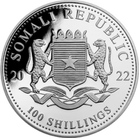 Silber-Unze-Somalia-100-Shilling-2022-Elefant-I