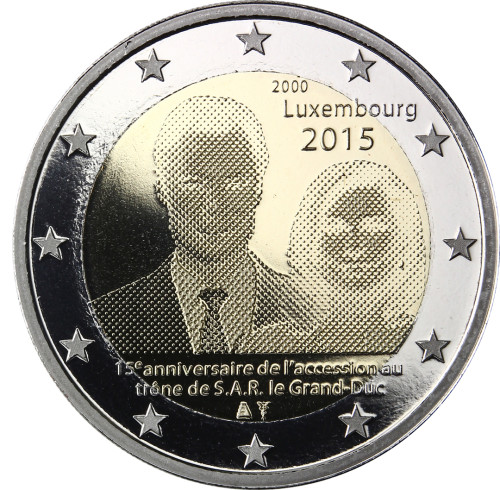 Luxemburg 6 x 2 Euro 2013 bis 2015 PP Nationalhymne bis Europaflagge im Etui