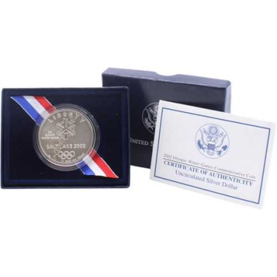 USA-1 Dollar-2002-AGstgl-Olympic Winter Games-Etui