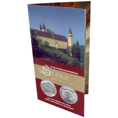 Österreich-10-Euro-2007-Silber-HGH-St-Paul-im-Lavanttal-Folder