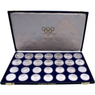 Kanada-14x10+14x5 Dollar-1973-1976-AGstgl-Olymp Montreal 76-Etui
