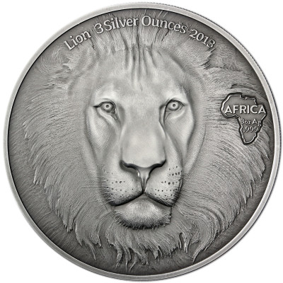 3 Unzen Silber 2013 Löwe - Afrika Antique Finish Silver Ounces