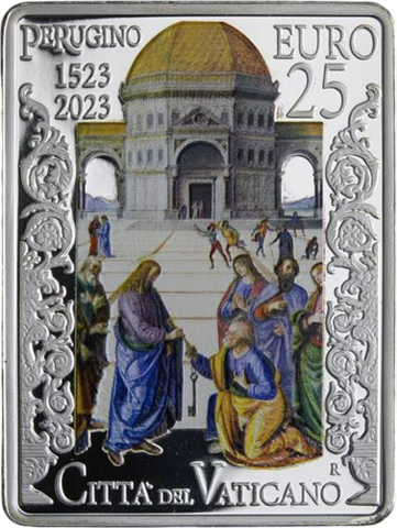 Vatikan-25Euro-2023-AGpp-Perugino-Etui