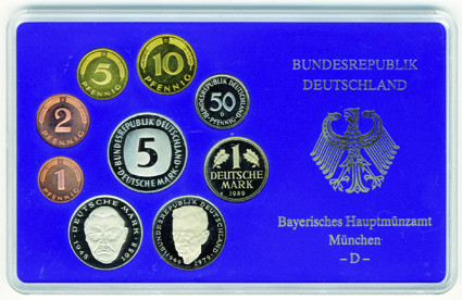 BRD 10,68 DM Kursmünzensatz 1988 PP 1 Pfennig bis 5 D-Mark