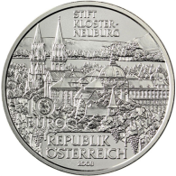 Österreich-10-Euro-2008-Silber-bfr-Stift-Klosterneuburg-RS