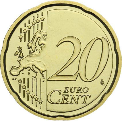 Deutschland 20 Euro-Cent 2017 Kursmünze mit Eichenzweig