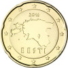 Estland 20 Cent 2016 bfr. Landkarte