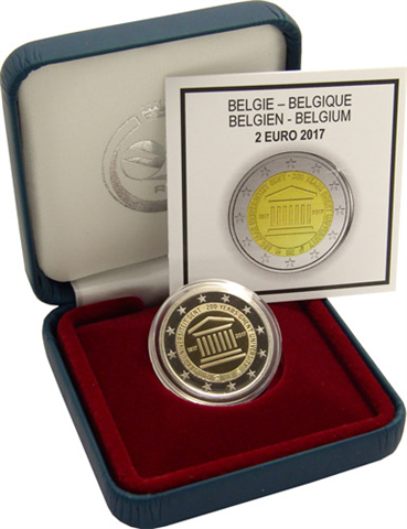 Belgien-2-Euro-2017-PP-200-Jahre-Universität-Gent-I