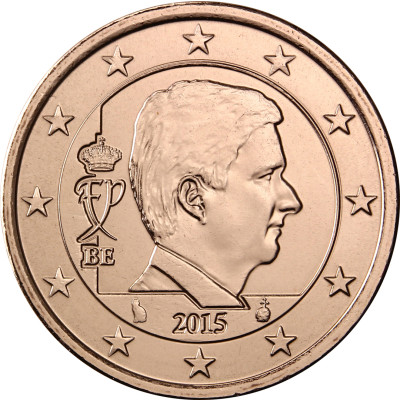 Belgien 2 Cent 2015 bfr.  König Philippe