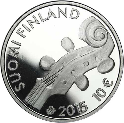 Finnland 10 Euro 2015 Jean Sibelius PP mit Schatten 1