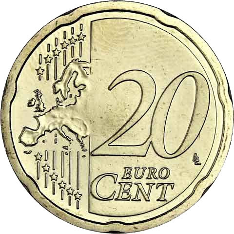 20 Euro Cent  Münzen aus dem Vatikan mit dem Papstsiegel  von Franziskus 2018