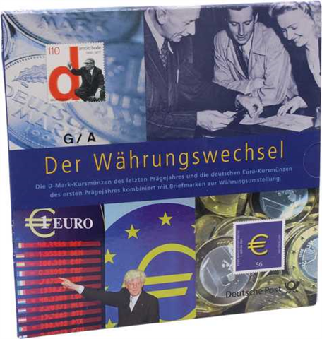 Deutschland-3,88Euro+8,68Mark-2001-bfr-Kurs-Währungswechsel