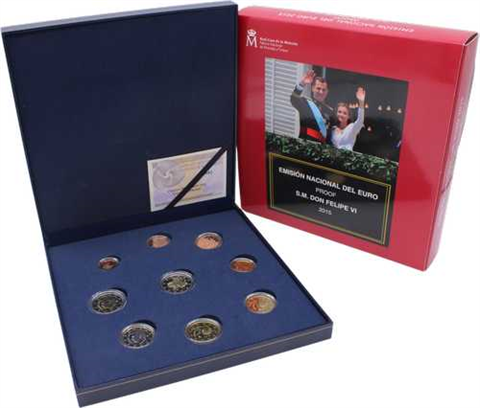 Spanien-5,88 Euro-2015-PP-KMS-Etui