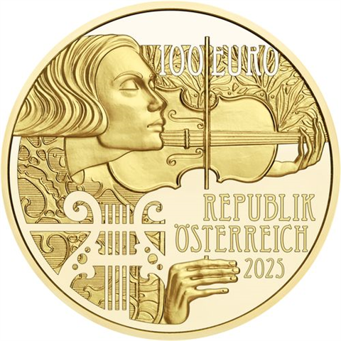 Österreich-100Euro-2025-AuPP –125 Jahre Wiener-Symphoniker-RS