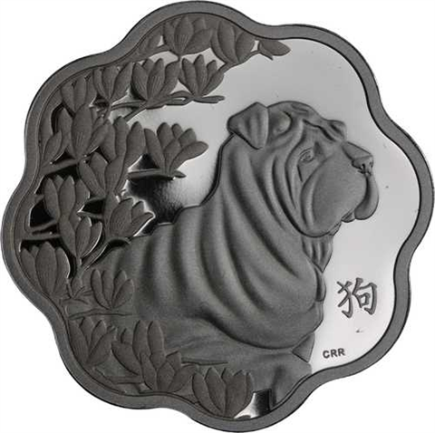 Kanada-15 Dollar-2018-AGpp-Lunar Lotus-Jahr des Hundes-RS