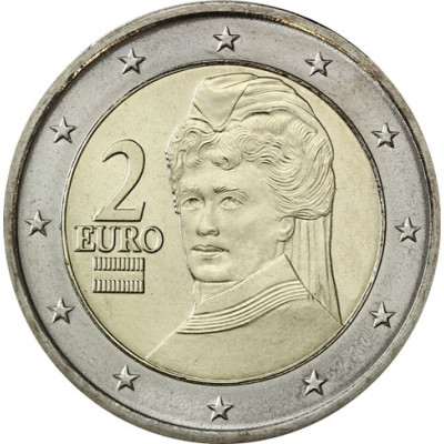 Österreich 2 Euro Kursmünze  2014 Berta von Suttner Gedenkmünzen KMS Banknoten Zubehör bestellen 
