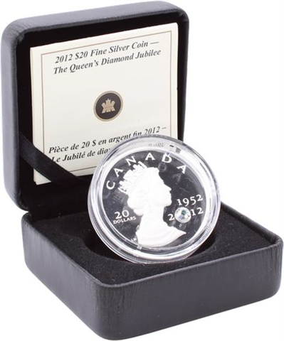 Kanada-20 Dollar-2012-AGpp-Queens Diamond Jubilee Crystel-RS