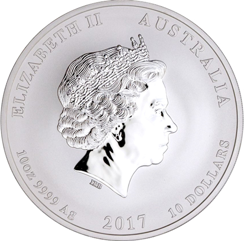 Australien-10Dollar-2017-Ag-10oz-Hahn-RS