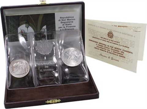 San Marino-1500Lire-1983-AGstgl-Raffaelo Sanzio-Etui