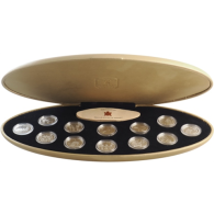 Kanada-12x25cent-1999-AgPP-MilleniumSerieMillenaire-Etui-o