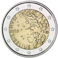 Finnland 2 Euro 2015 bfr. 150. Geburtstag Jean Sibelius
