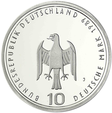 Deutschland 10 DM Silber 1989 Stgl. 800 Jahre Hafen und Hamburg I