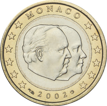 1 Euro Münze 2002 Rainer II Monaco 