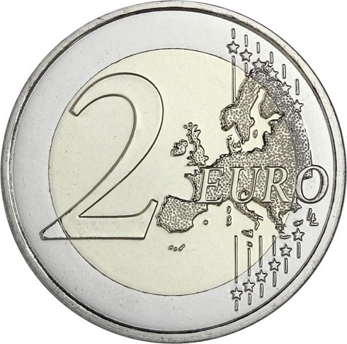 Malta 2 Euro Münze mit Münzzeichen F für Frankreich Monnaie de Paris