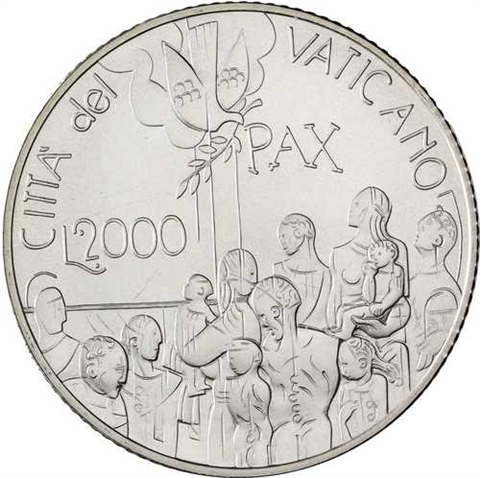 Vatikan-2000Lire-2001-AGstgl-Dialogzw.Kulturen-Etui