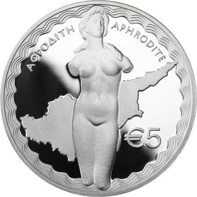 Zypern-5Euro-2015-agPP- Aphrodite-RS