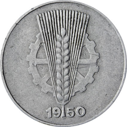 J.1503 DDR 10 Pfennig 1950 Mzz. E - Erste DDR-Groschen aus der ersten Münzserie 