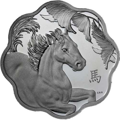 Kanada 15 Dollar 2014 PP Lotus Lunar - Jahr des Pferdes-I