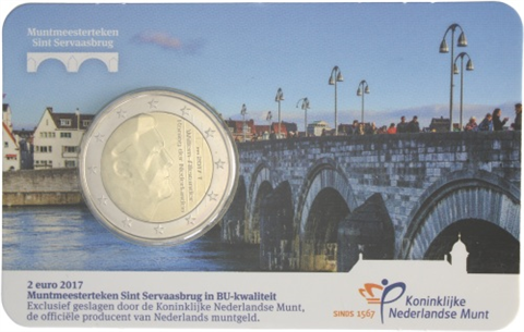 Niederlande-2Euro-2017-bfr-WillemAlexander-MzzServatiusBrückecc-VS