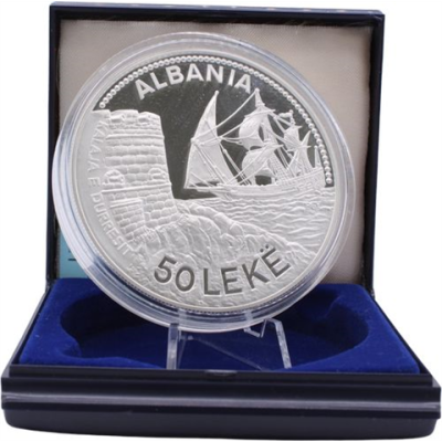 Albanien-50Leke-1987-AGpp-Durresit-EtuiI