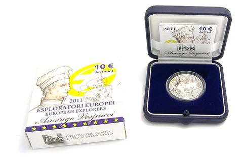 Italien 10 Euro 2011 PP Europäische Entdecker Amerigo Vespucci I