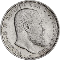 Jäger 176 Württemberg 5 Mark 1892 - 1913 Sehr Schön König Wilhelm II I