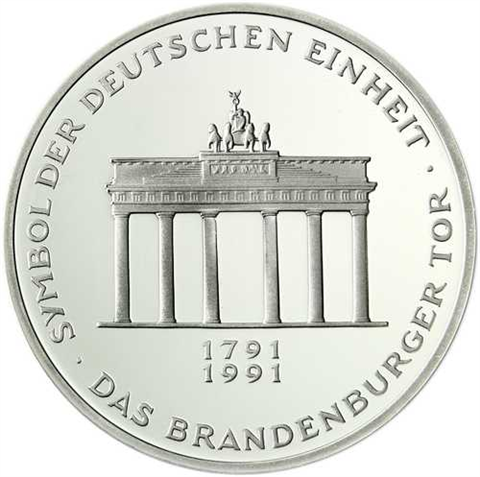 Deutschland 10 DM Silber 1991 Deutschen Einheit II (2)