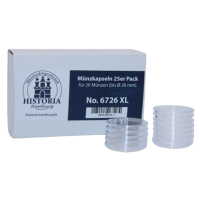 Münzkapseln HISTORIA-2€-26mm-6726 XL