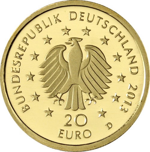 Deutschland 20 Euro Gold 2013 Kiefer - Münzzeichen D