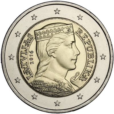 Lettland-2Euro-2016-Trachtenmädchen-RS