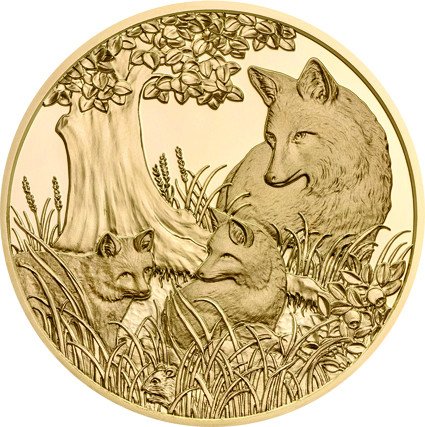 Östereich 100 Euro 2016 Gold  PP Fuchs - Unseren Wildtieren auf der Spur 