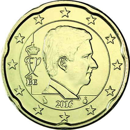 Euromuenze Belgien  20 Cent 2016 Philippe