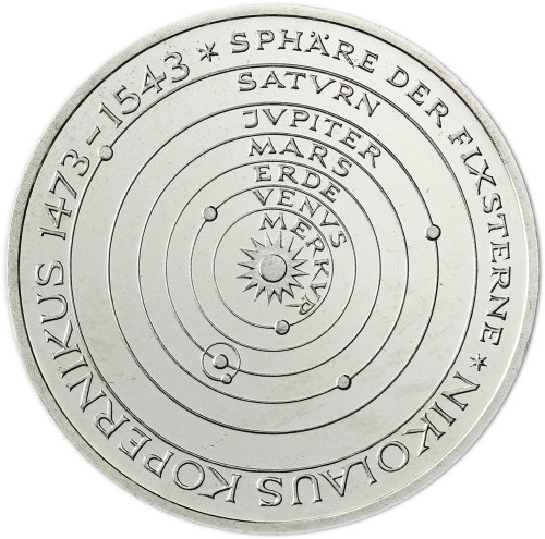 Gedenkmünze Deutschland 5 DM Silber 1973 Stgl. Nikolaus Kopernikus 