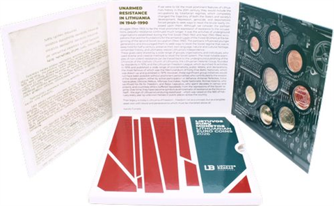 Litauen-3,88 Euro-2026-Stgl-KMS Unbewaffneter Wiederstand-Folder