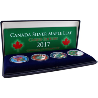 Kanada-4x5Dollar-2017-AGstgl-Casino Edition-Farbe-Etui