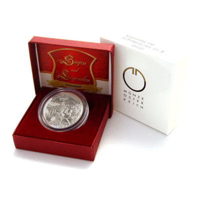 Österreich-10-Euro-2010-Silber-PP-Erzberg-in-der-Steiermark-Etui